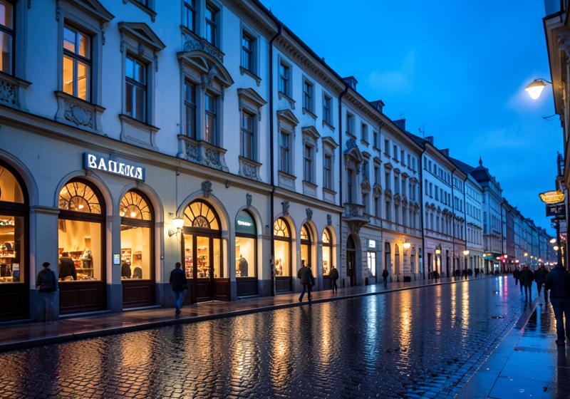 Evening in the centre